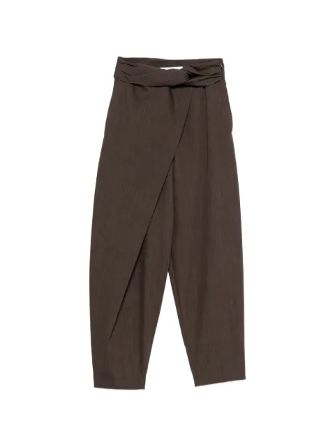 Róhe wrap-style twist-detail trousers
