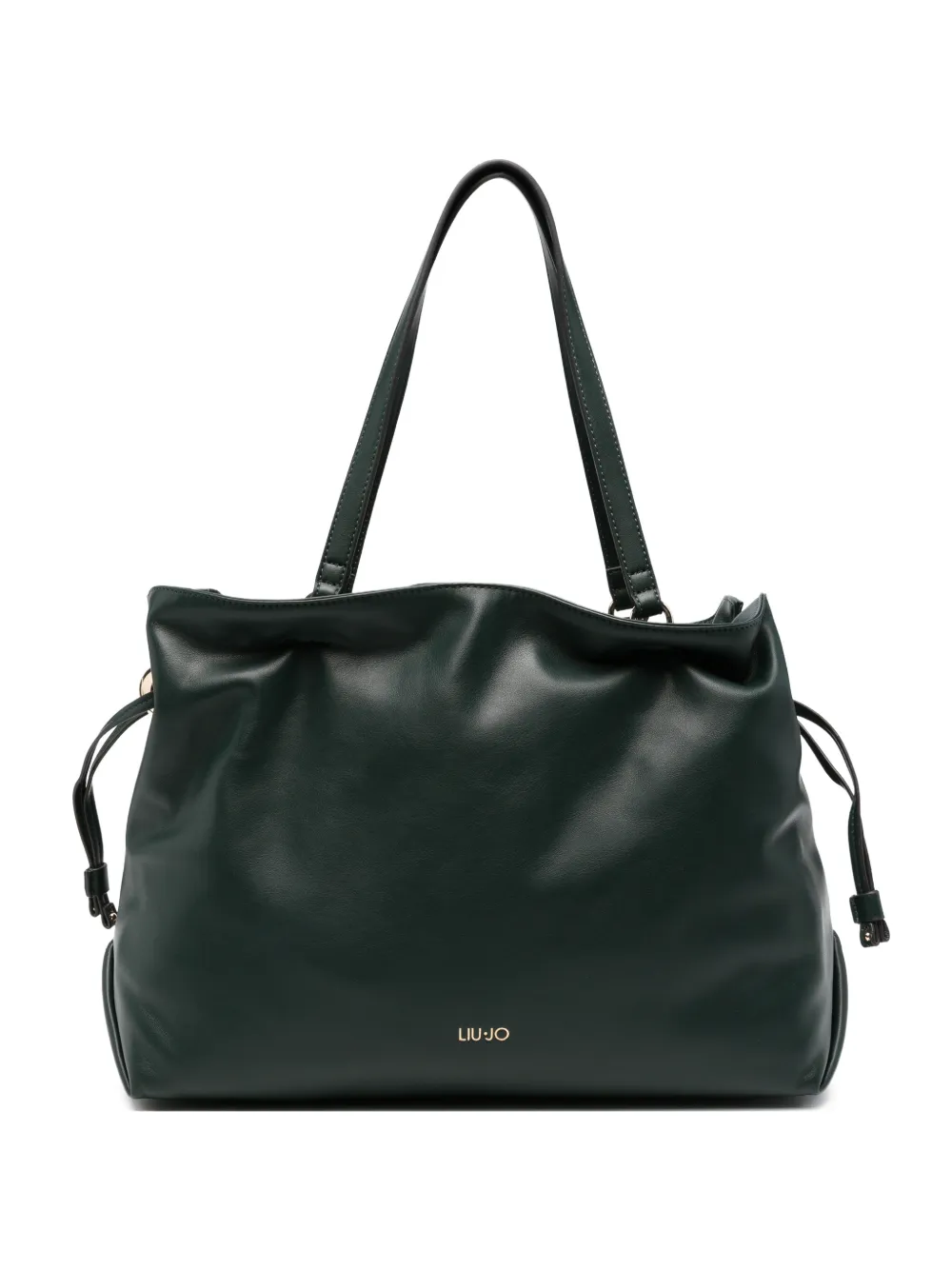 LIU JO logo-plaque drawstring tote bag - Verde