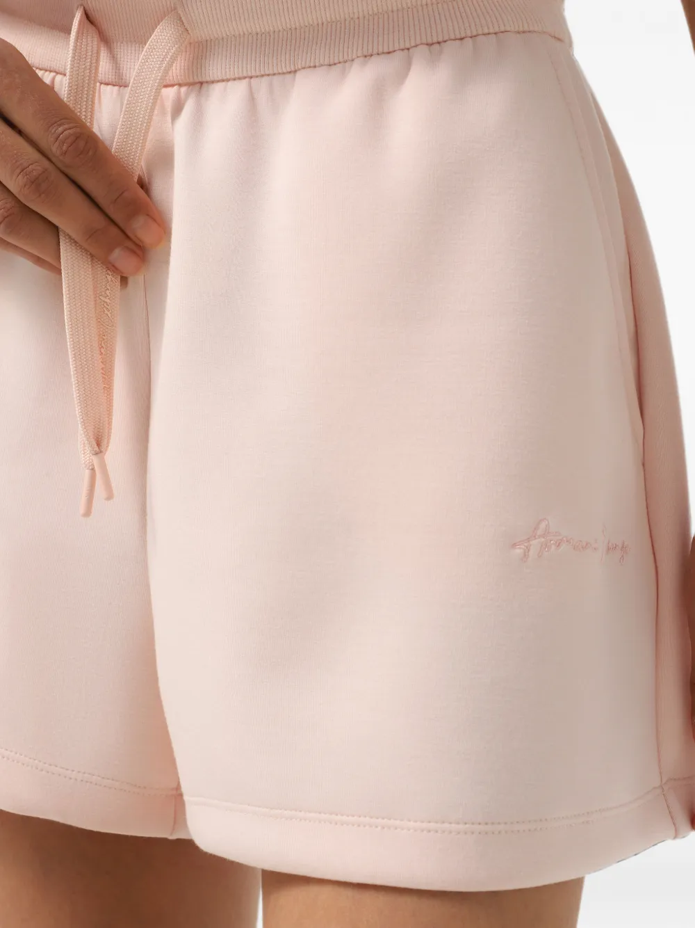 Armani Exchange Shorts met geborduurd logo Roze