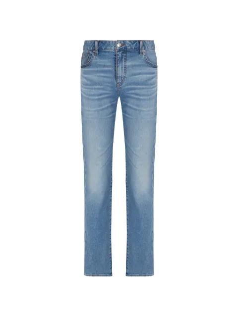 Armani Exchange faded whiskered jeans