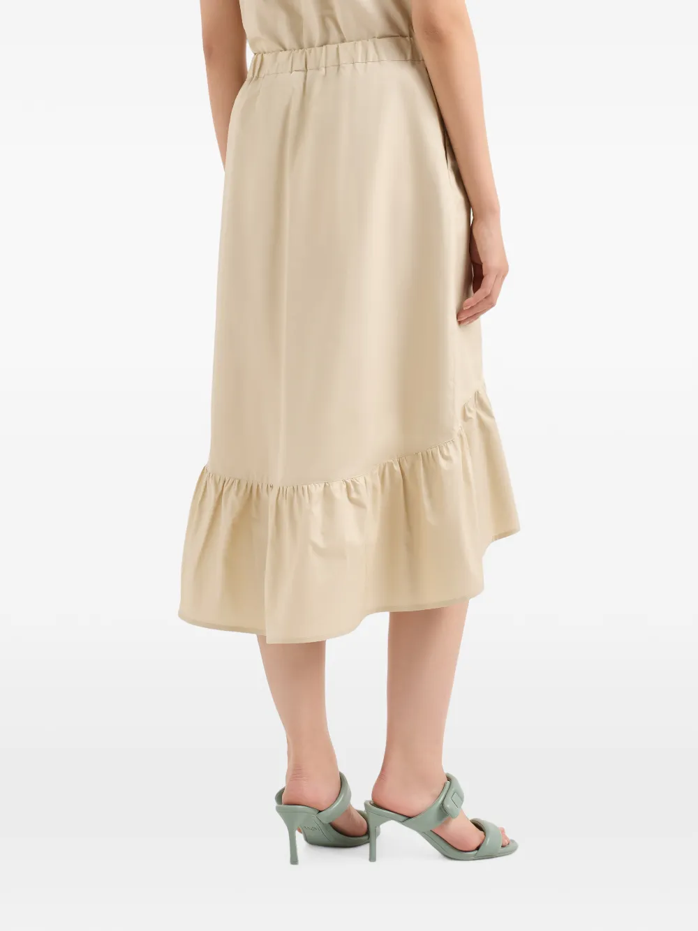 Armani Exchange Rok met ruches Beige