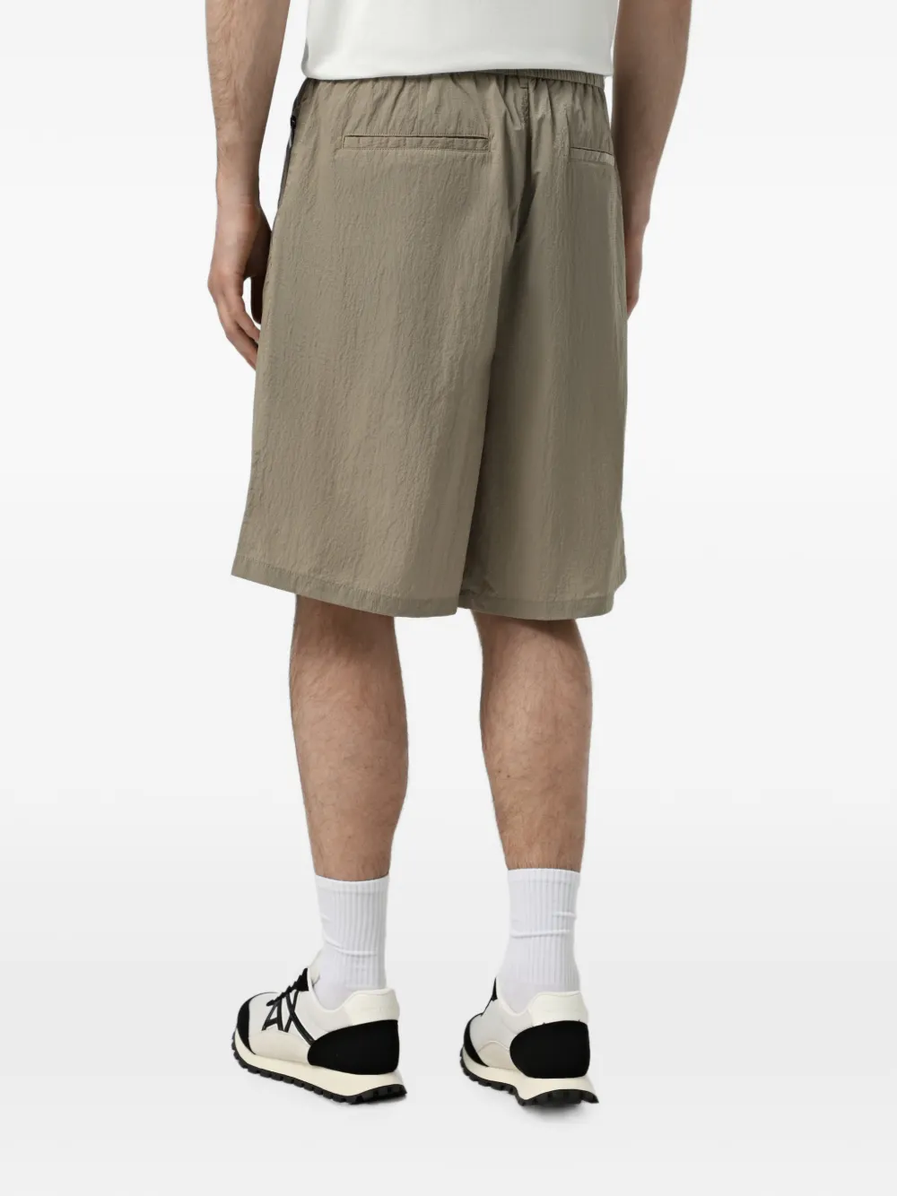 Armani Exchange Shorts met gekreukte afwerking Groen