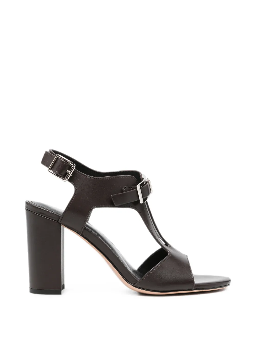 ADRIANNA FERETTI Sandalen met T-bandje en gespdetail Bruin