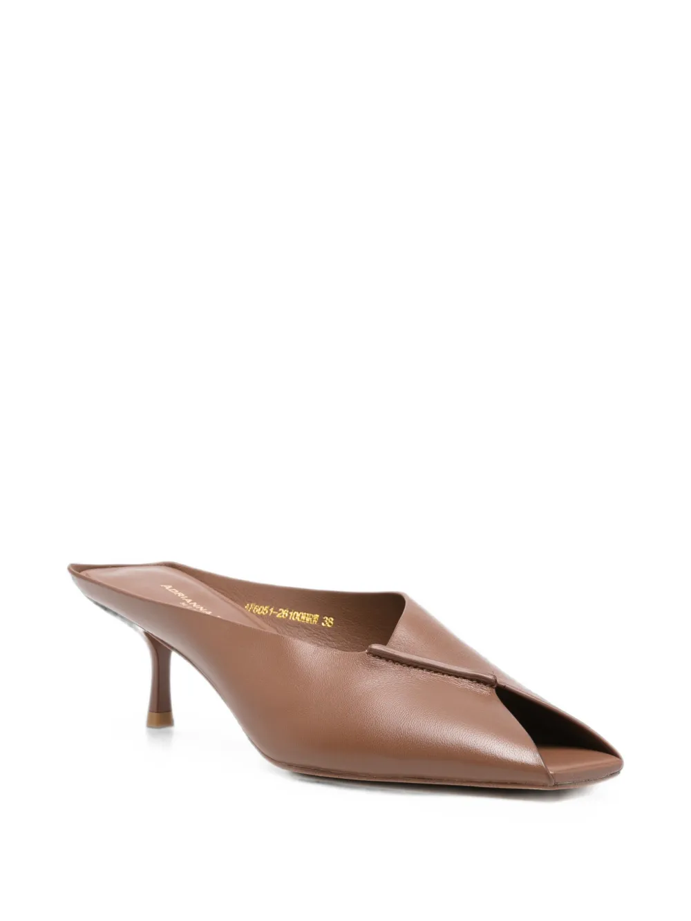 ADRIANNA FERETTI Leren sandalen Bruin