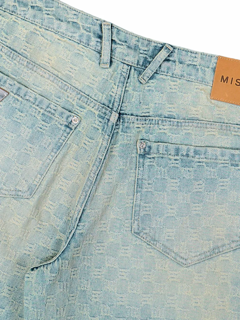 MISBHV Jeans met monogram-print Blauw