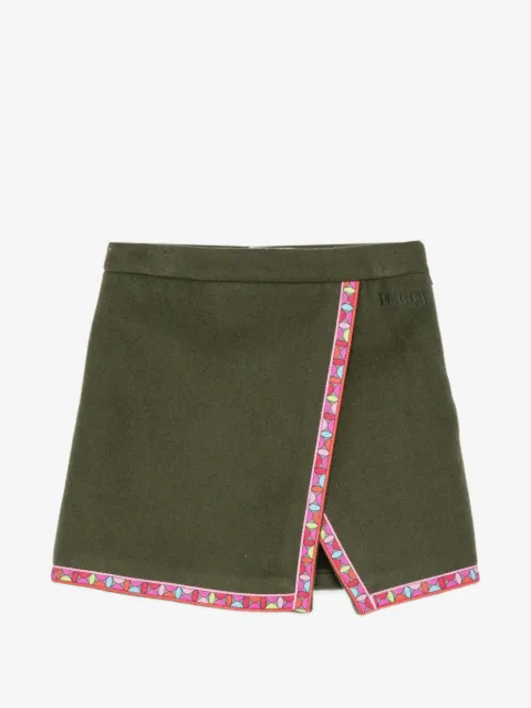 PUCCI Junior logo-embroidered skirt