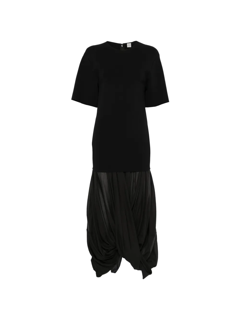 TOTEME short-sleeve midi dress - Black