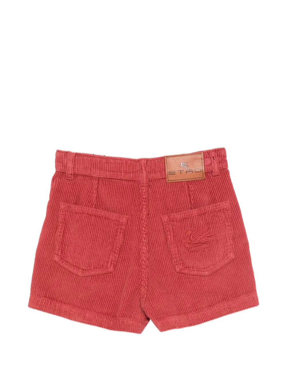 ETRO KIDS Ribfluwelen shorts Rood