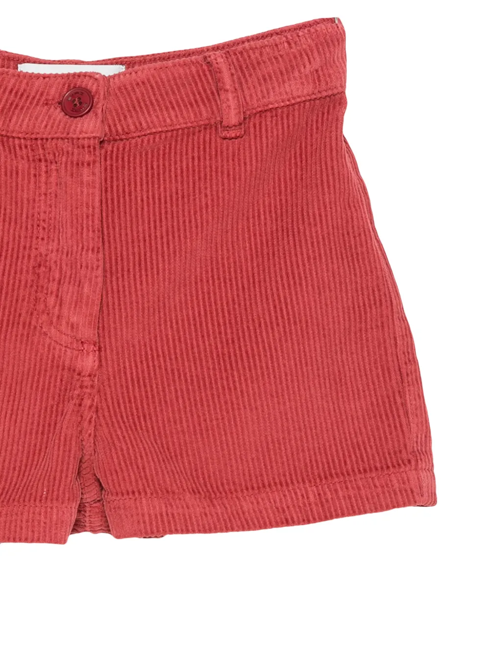 ETRO KIDS Ribfluwelen shorts Rood