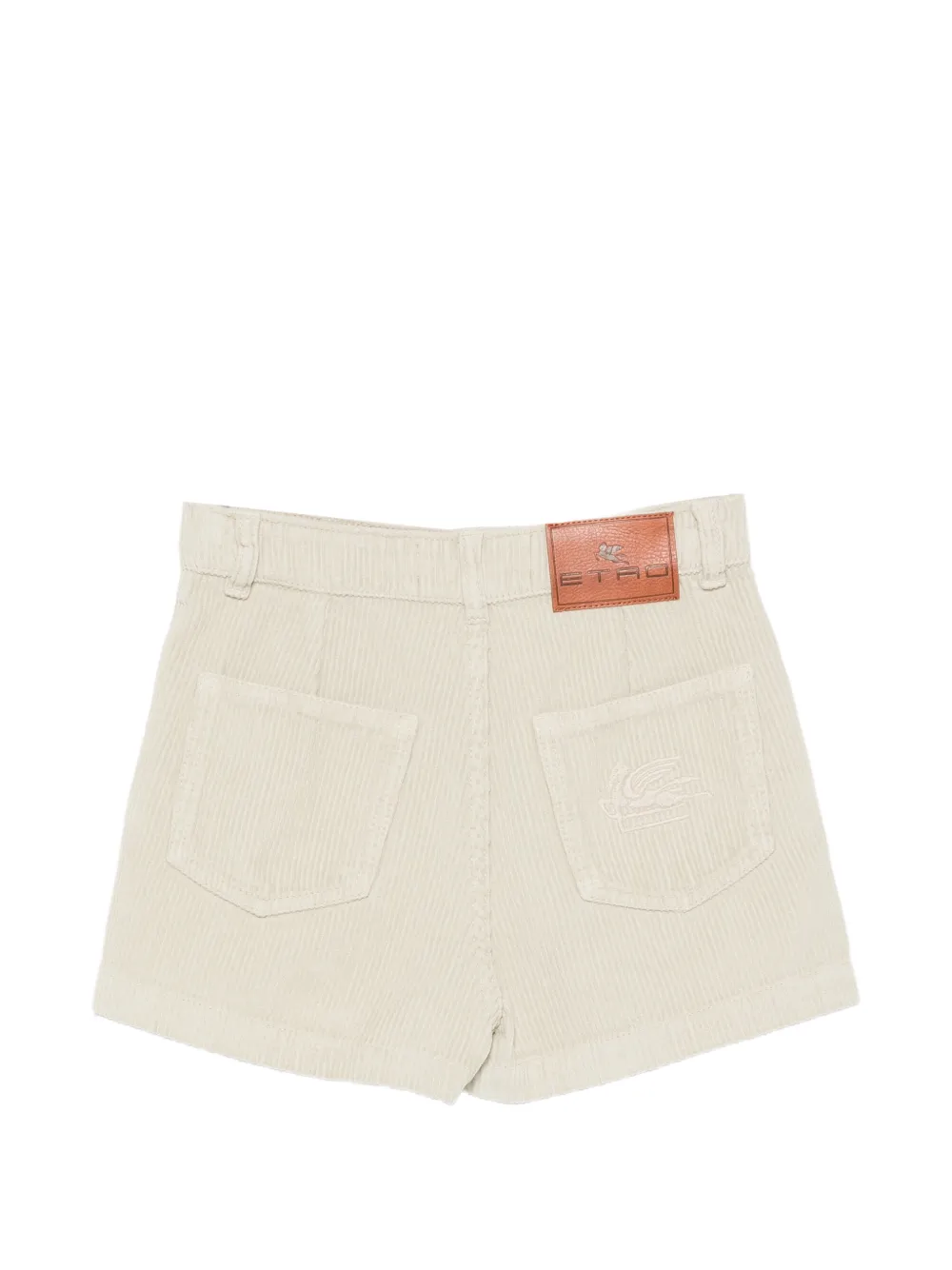 ETRO KIDS Ribfluwelen shorts Beige