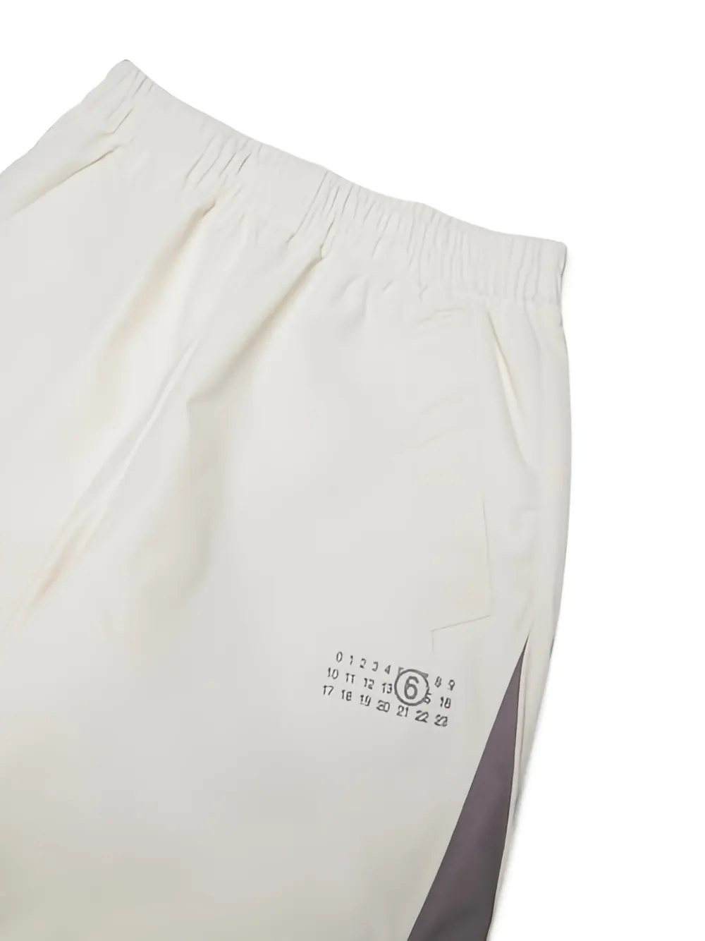 MM6 Maison Margiela Kids Trainingsbroek met logodetail en vlakken Beige