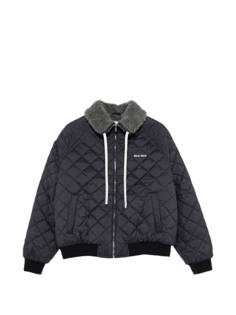 Miu Miu logo-detail padded jacket