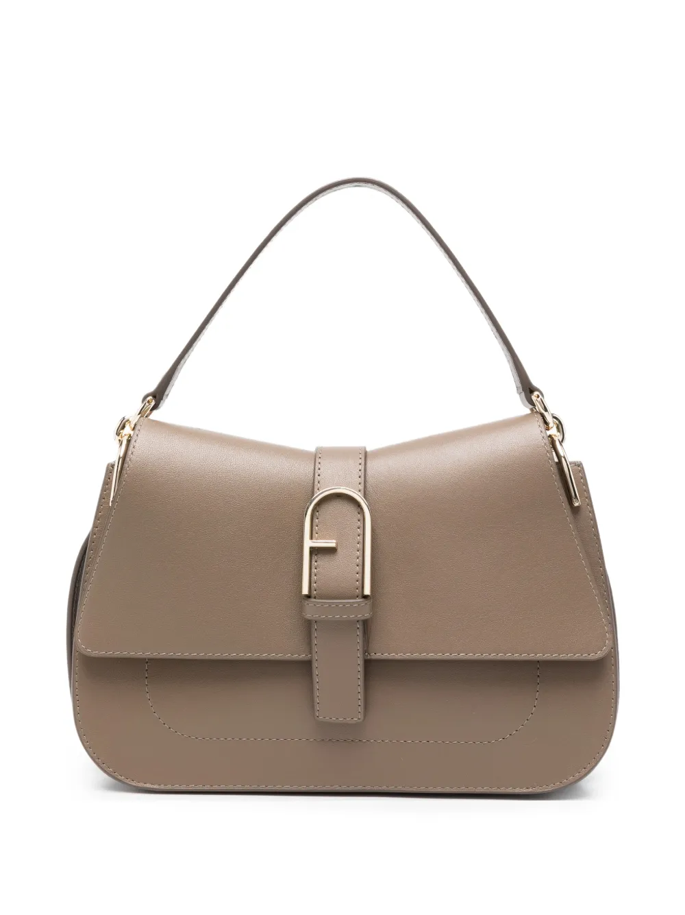 Furla buckle-detail shoulder bag - Nude