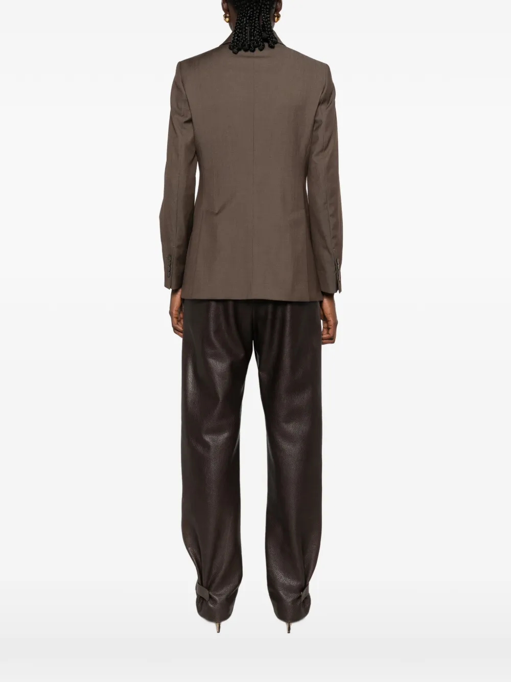 Max Mara Blazer met dubbele rij knopen Bruin