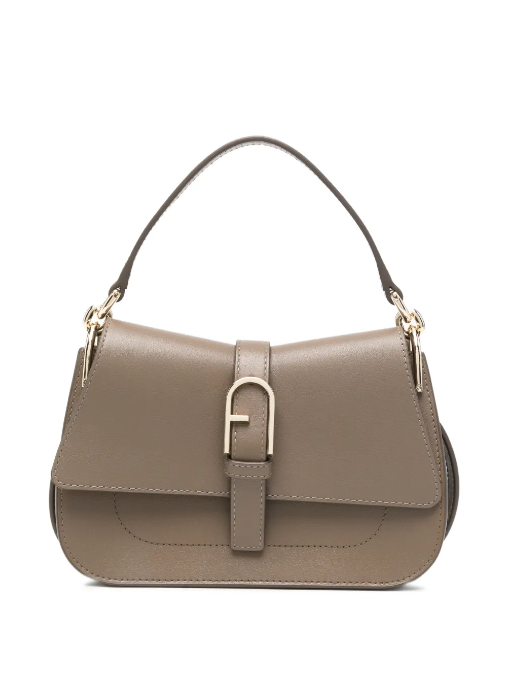Furla Arch-logo leather shoulder bag - Brown