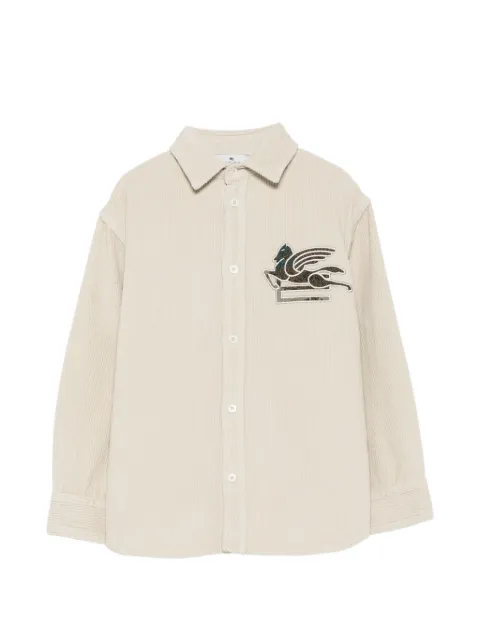 ETRO KIDS Pegaso corduroy shirt