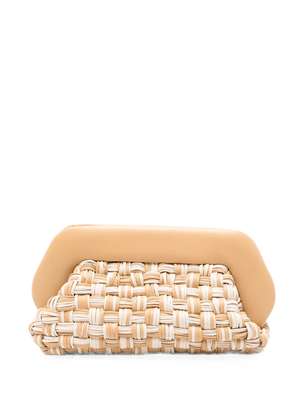 Themoirè Bios woven clutch bag - Nude