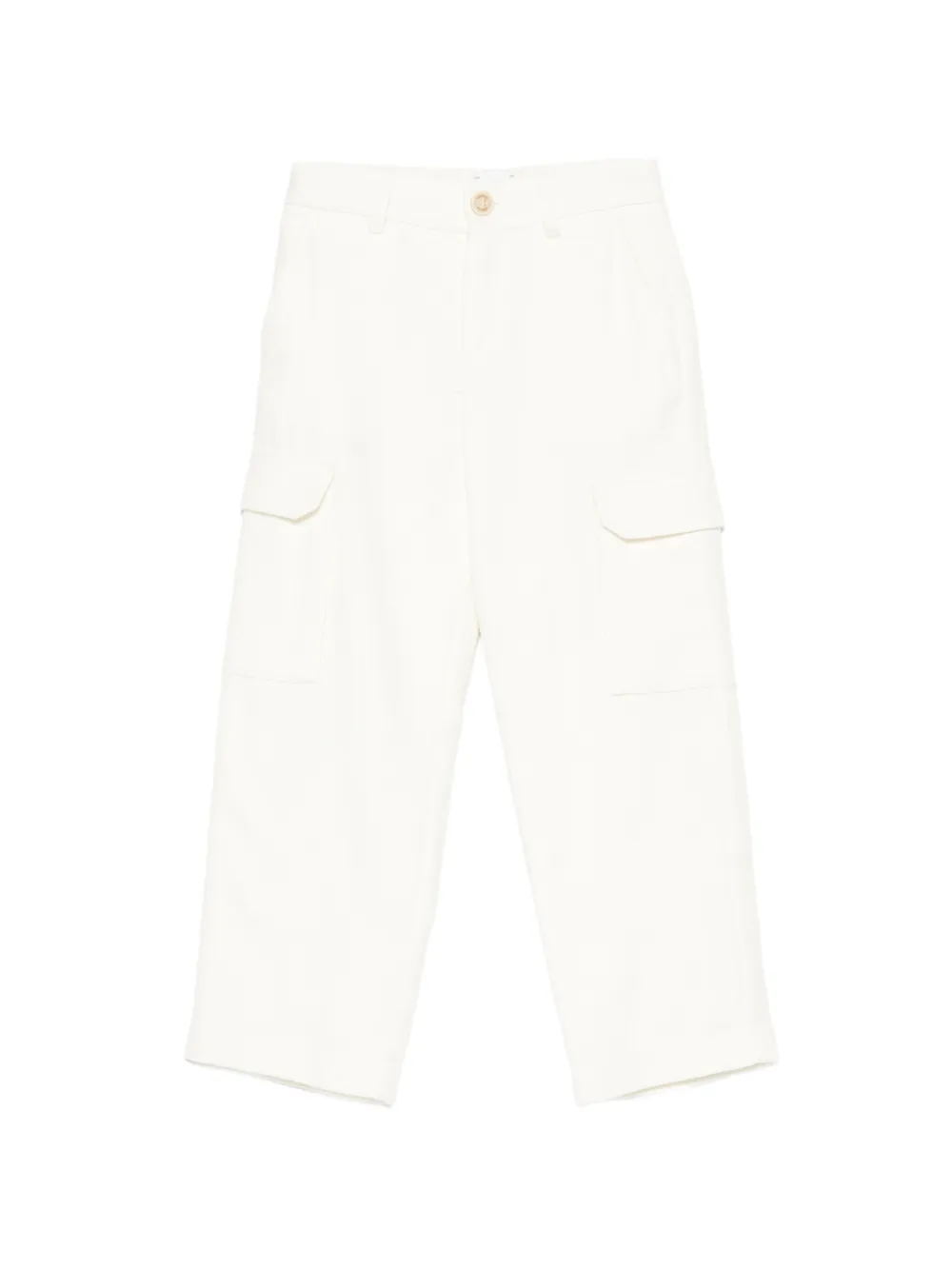 Eleventy Kids logo-patch cargo pants - Bianco