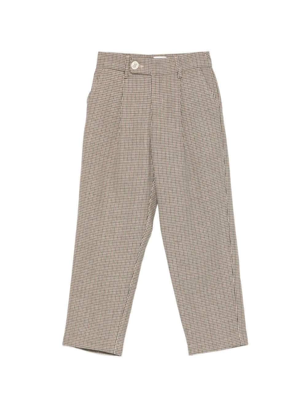 Eleventy Kids houndstooth pleated trousers - Toni neutri