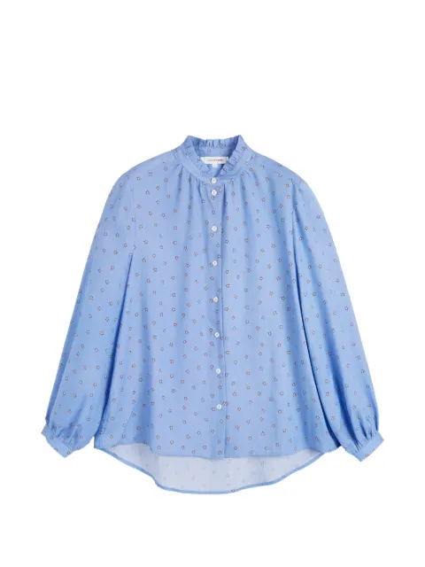 Chinti & Parker camisa con volantes y estrellas estampadas