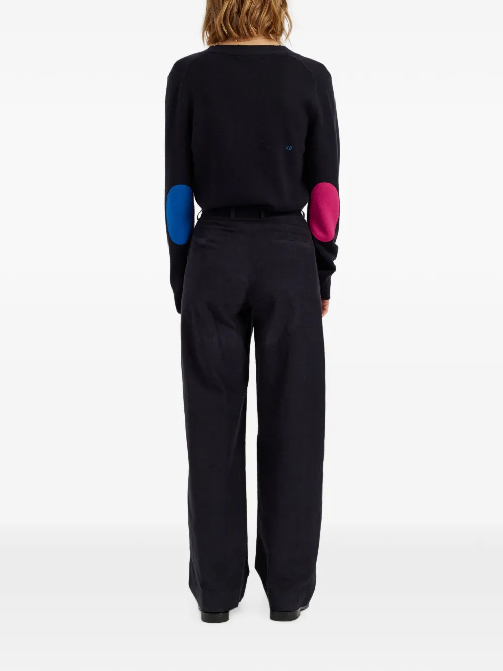 Chinti & Parker Ribfluwelen plooibroek Blauw