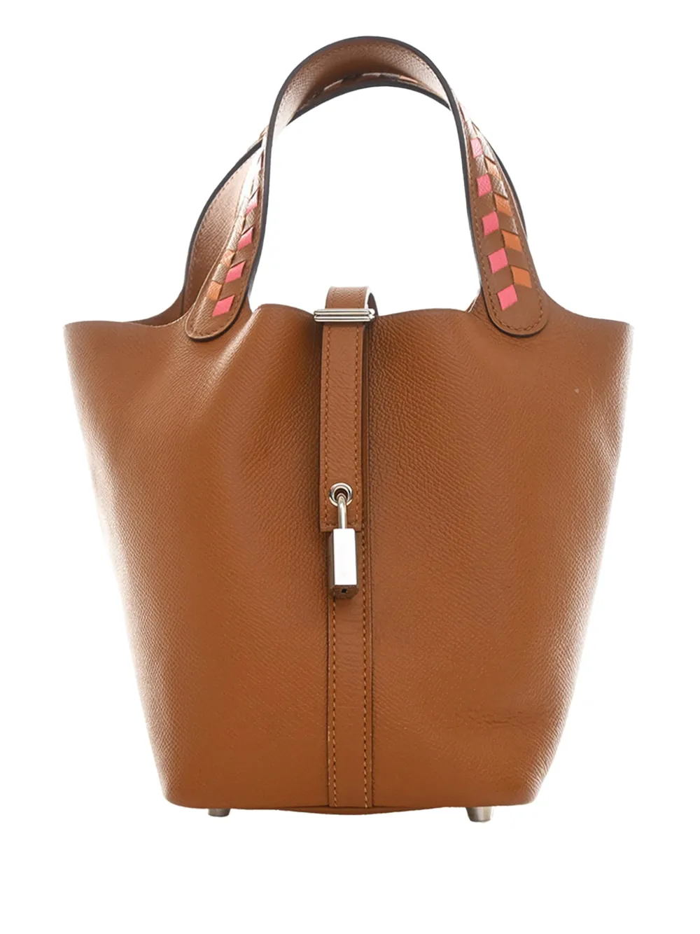 Hermès Pre-Owned 2018 Epsom Tressage Picotin Lock 18 handbag - Marrone