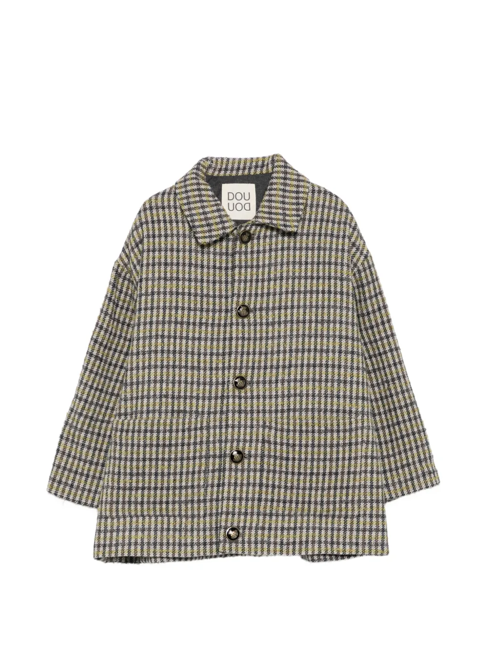 Douuod Kids check-pattern button-up jacket - Grün