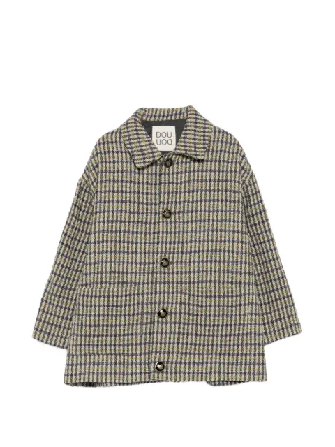 Douuod Kids chaqueta a cuadros con botones