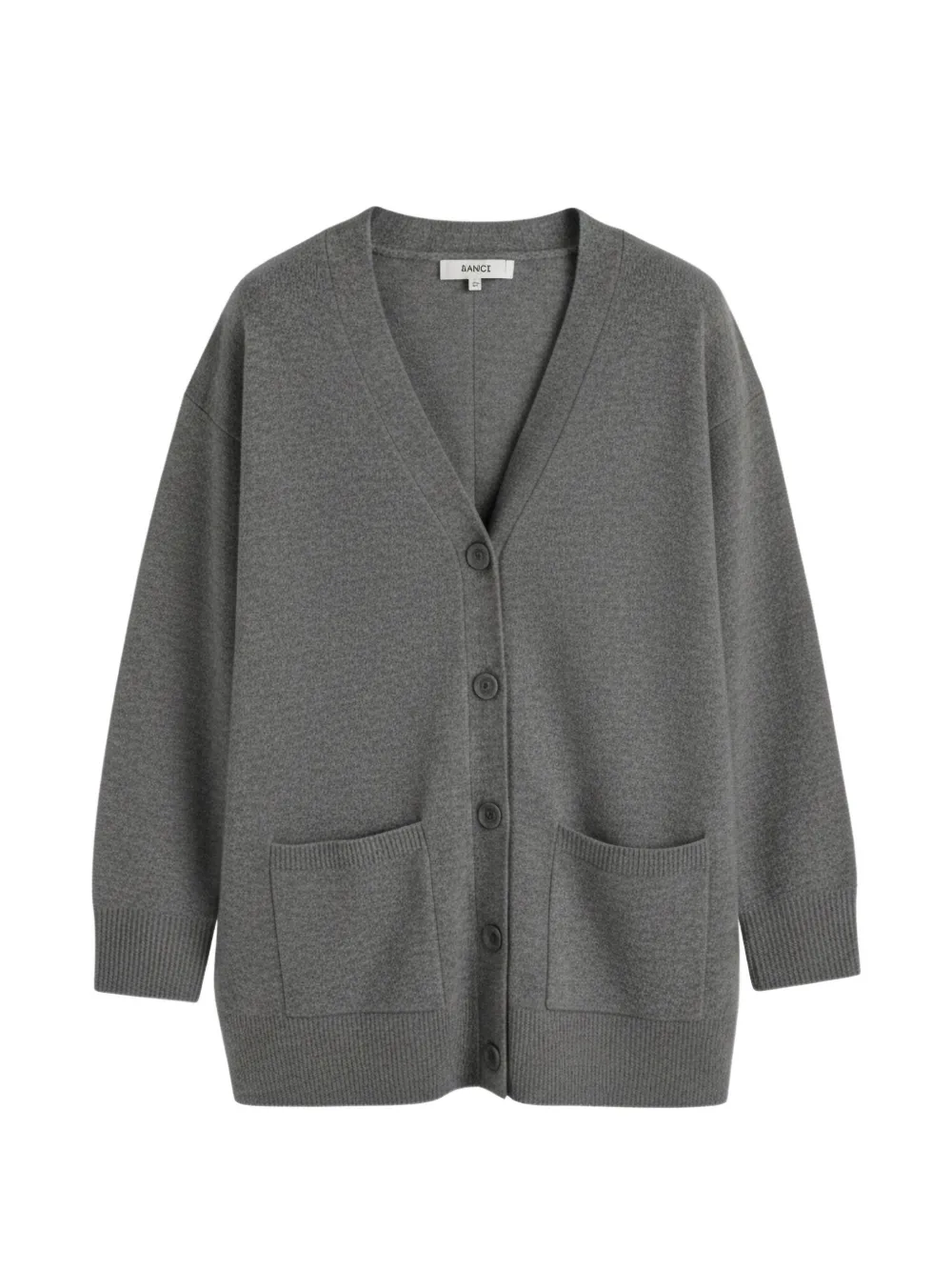 Chinti & Parker Basics Button-up Patch-pocket Cardigan In Grey
