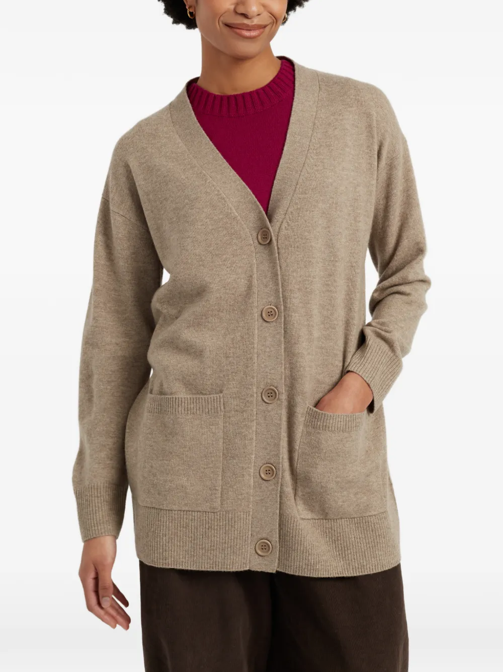 Chinti & Parker Vest met V-hals Beige