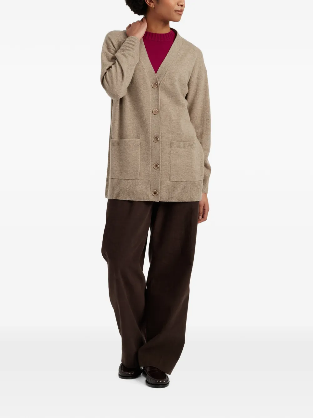Chinti & Parker Vest met V-hals Beige