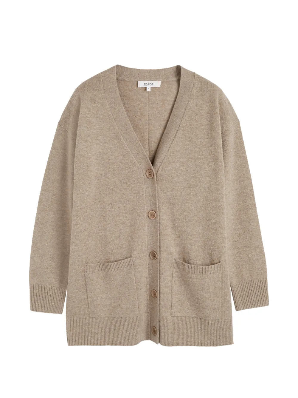 Chinti & Parker Basics Button-front V-neck Cardigan In Neutrals