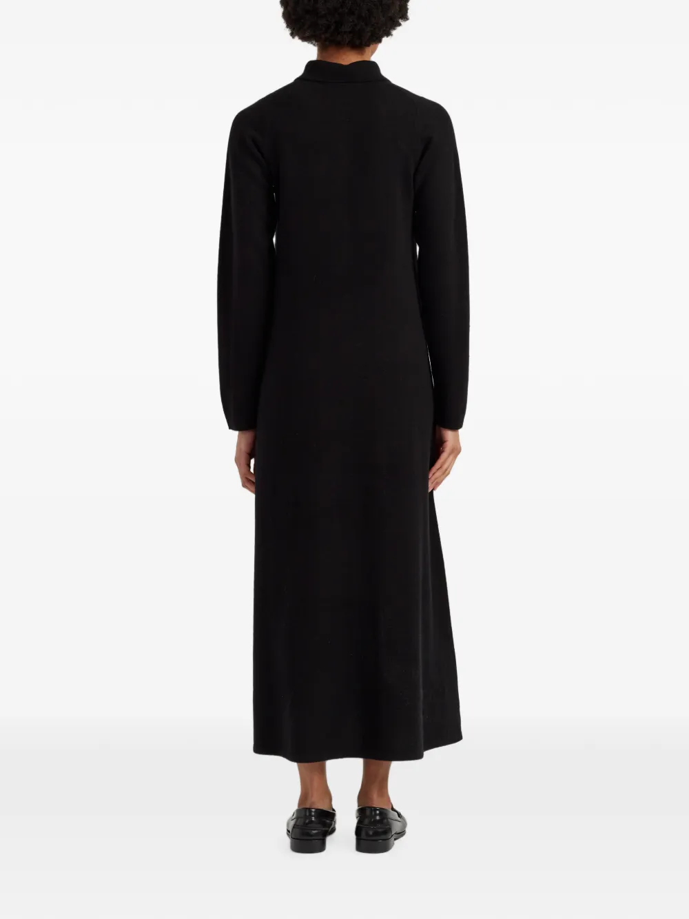 Chinti & Parker Basics maxi-jurk met A-lijn en polokraag Zwart