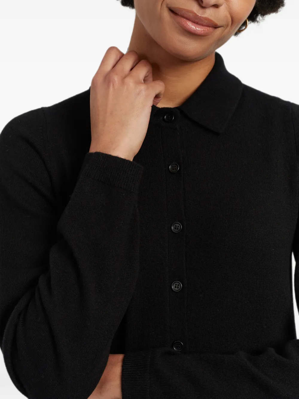 Chinti & Parker Basics maxi-jurk met A-lijn en polokraag Zwart