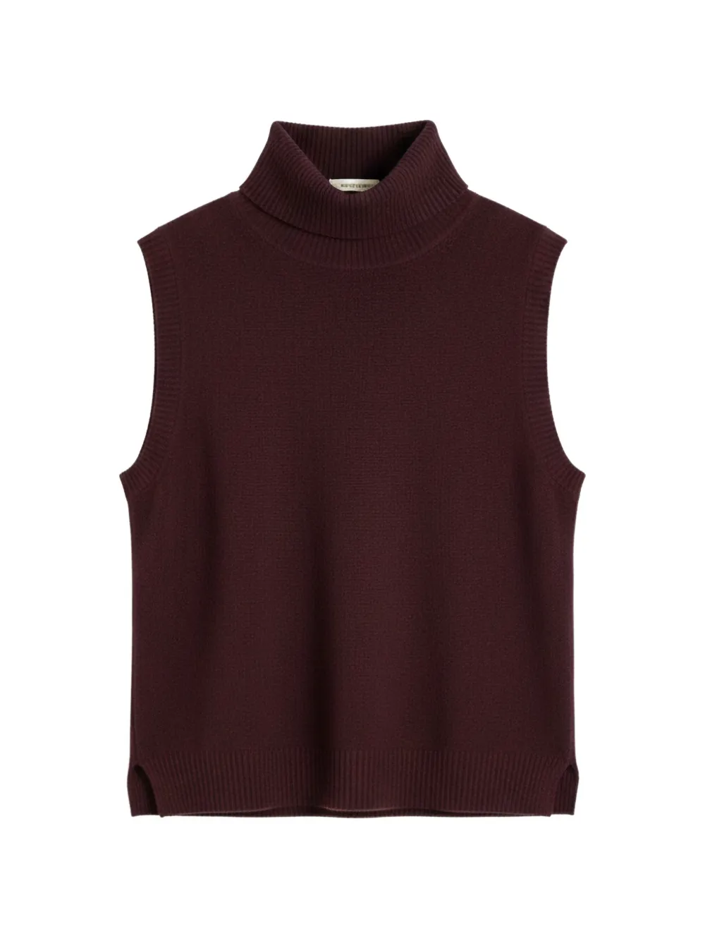 Chinti & Parker Basics High-neck Knitted Sleeveless Top In Purple