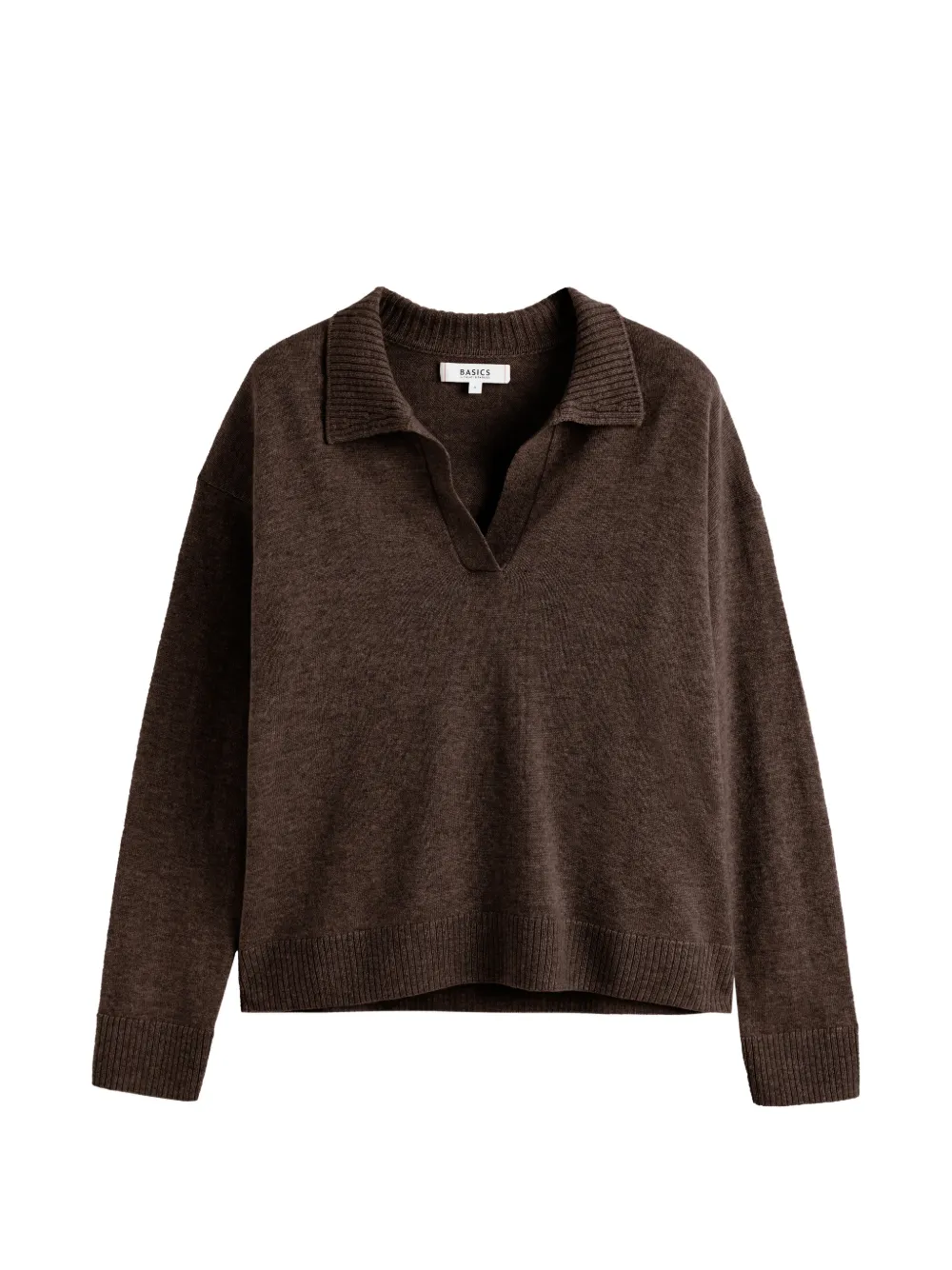 Chinti & Parker Basics collared drop-shoulder sweater