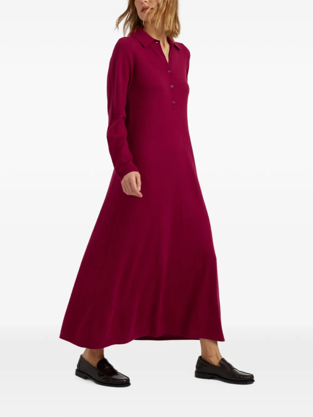 Chinti & Parker Maxi-polojurk met A-lijn Roze