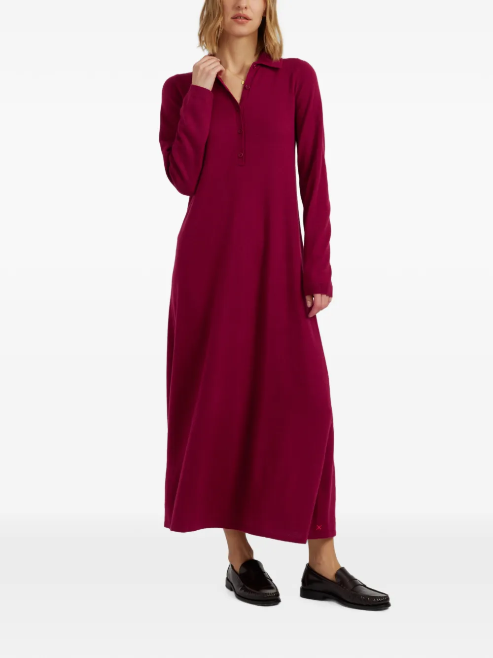 Chinti & Parker Maxi-polojurk met A-lijn Roze