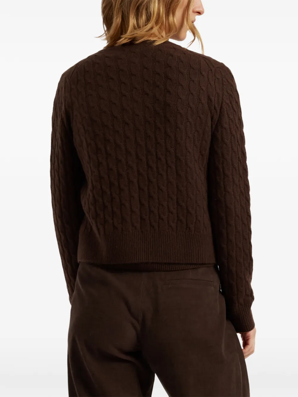 Chinti & Parker Kabelgebreid vest Bruin