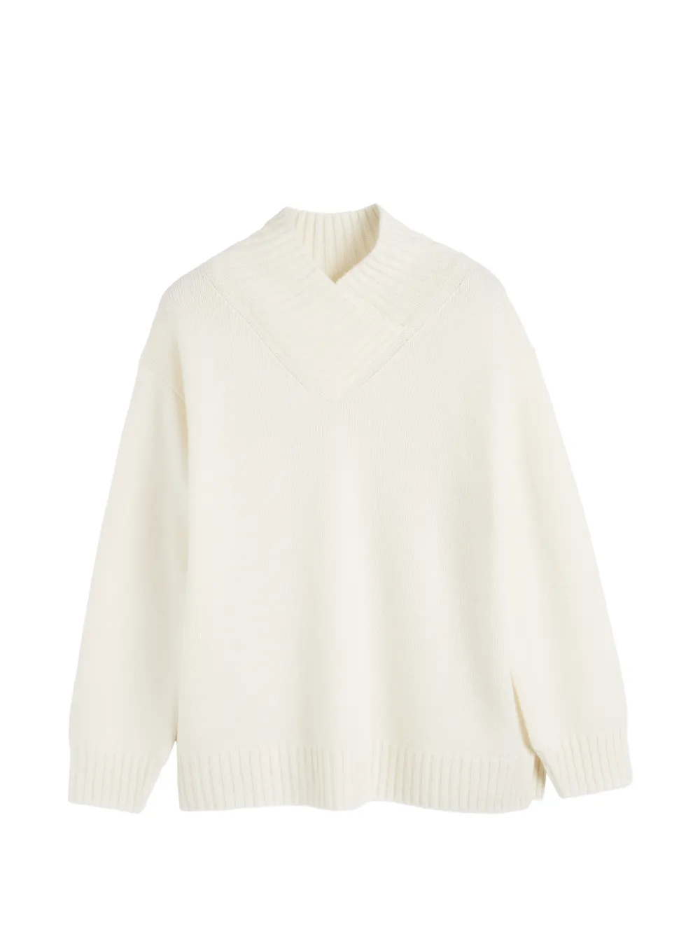 Chinti & Parker Wrap-neck Cashmere Sweater In Neutrals