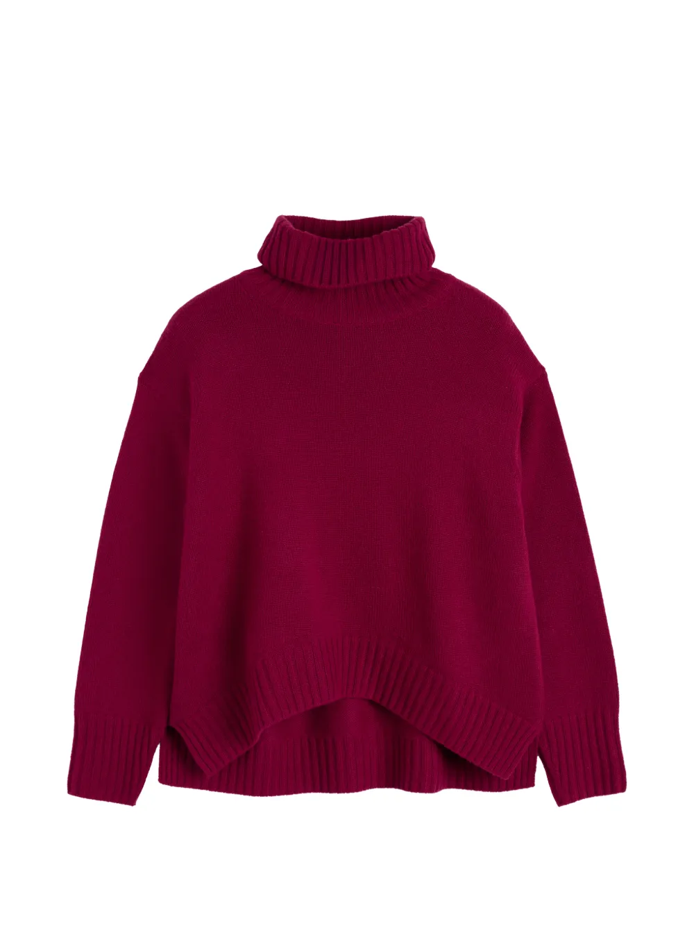 Chinti & Parker Ribbed-knit Roll-neck Sweater In Red