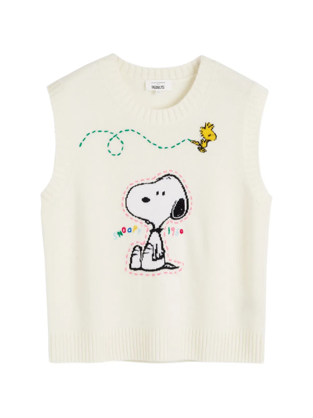 Chinti & Parker Snoopy intarsia-knit sweater vest