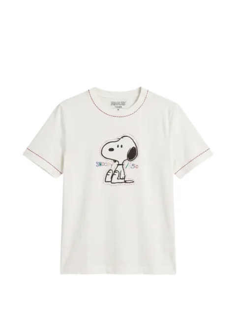 Chinti & Parker Snoopy-embroidered T-shirt
