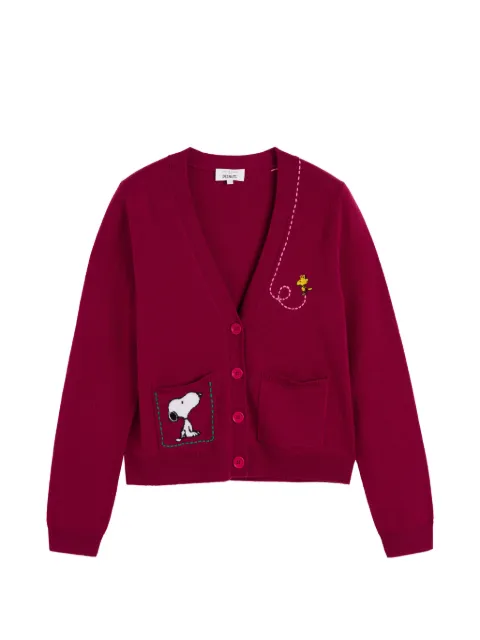 Chinti & Parker Snoopy-intarsia pocket cardigan