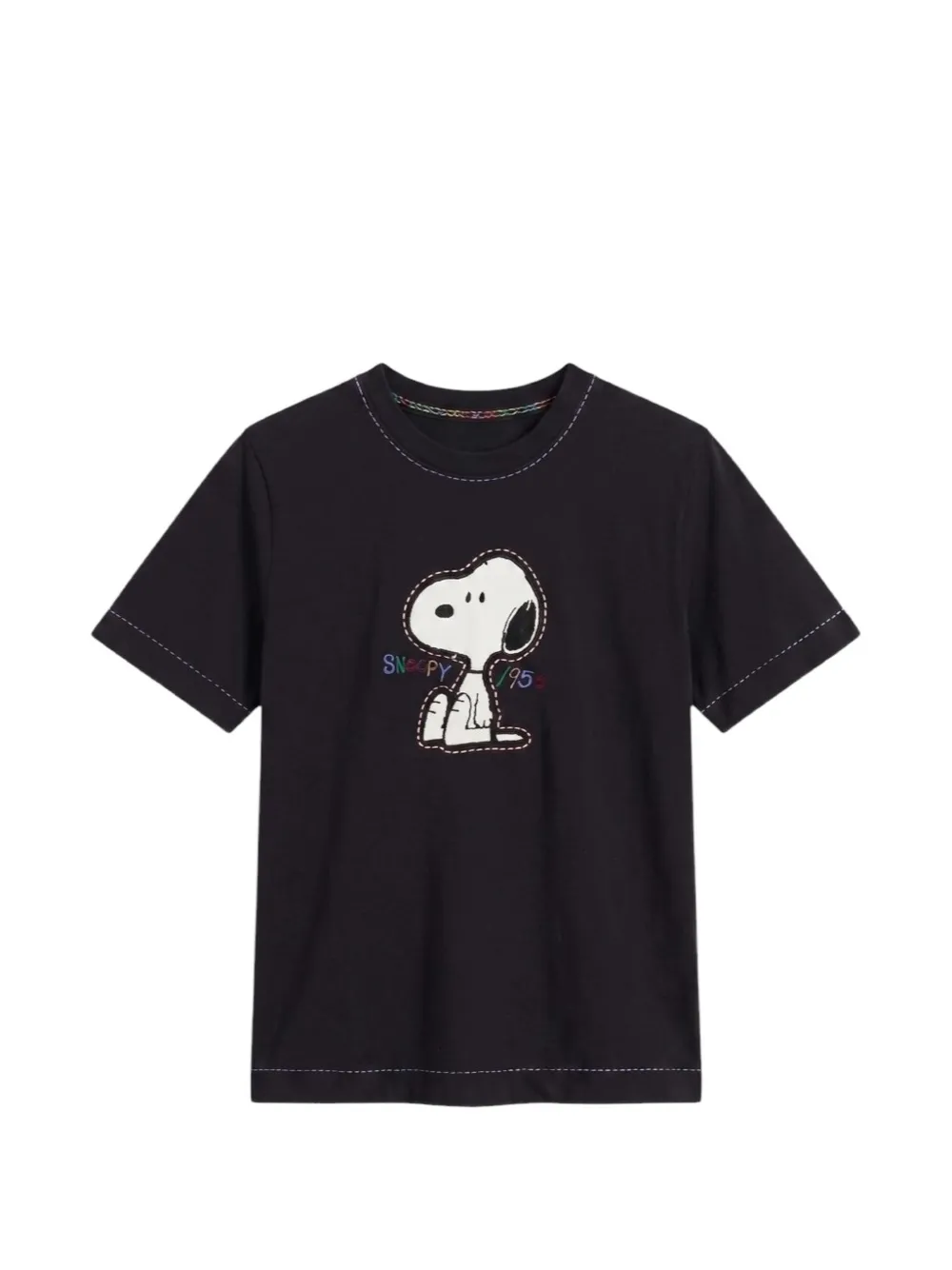 Chinti & Parker Snoopy embroidered T-shirt