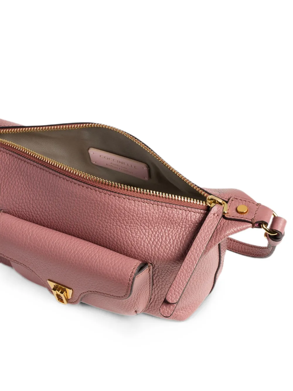 Coccinelle Beat Generation mini-schoudertas van bewerkt leer Roze