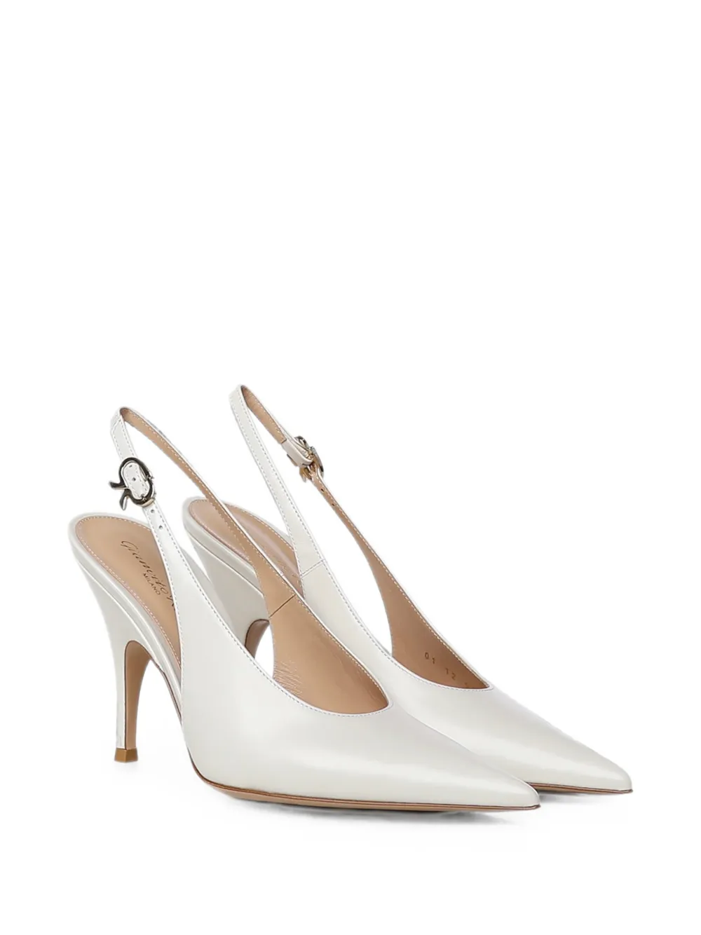 Gianvito Rossi pointed-toe slingback pumps Beige