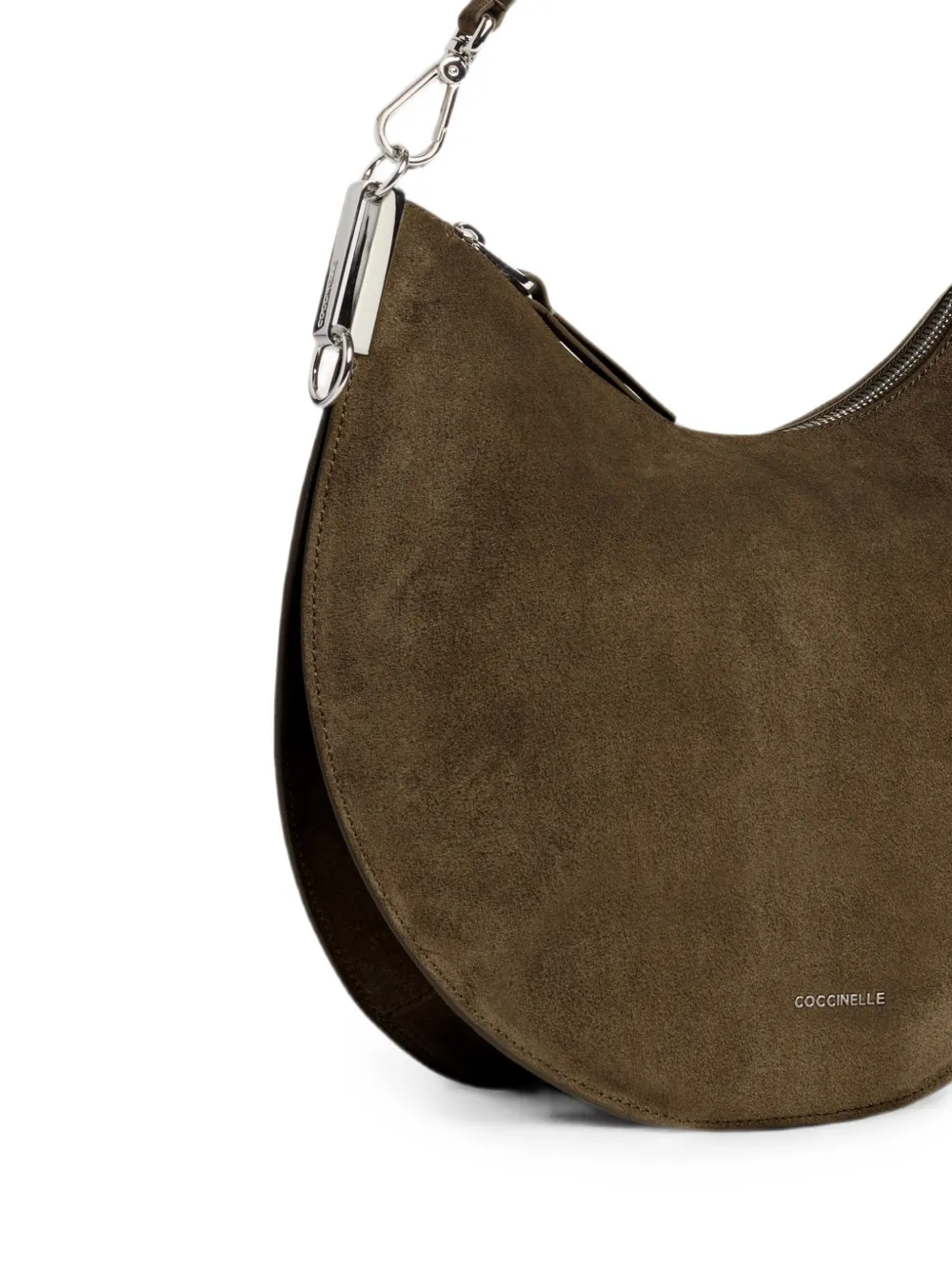 Coccinelle Medium Sunup suède-leren schoudertas Bruin