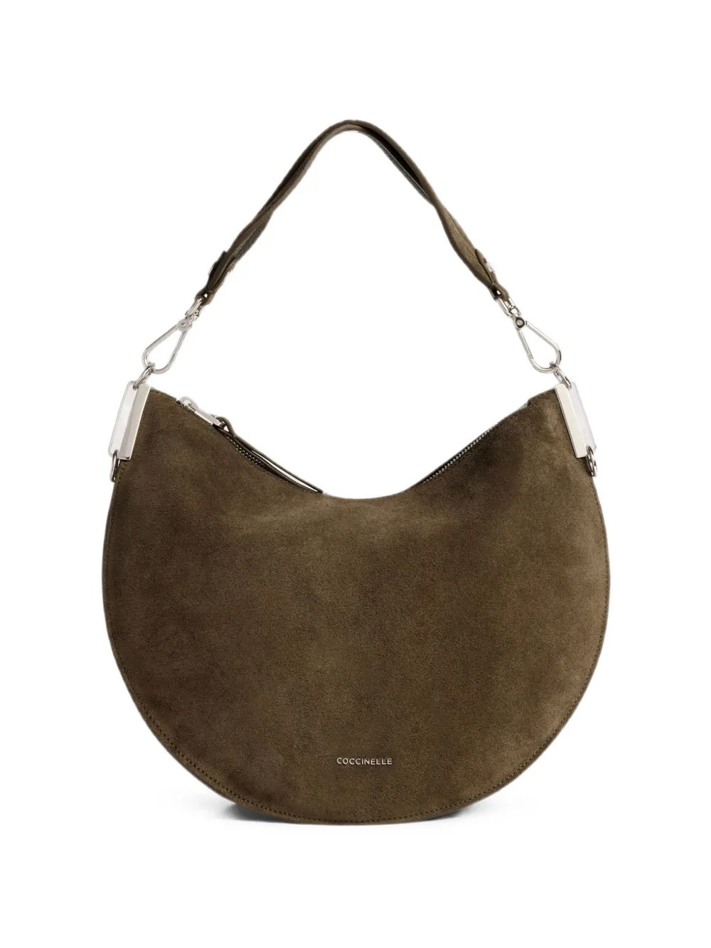 Coccinelle medium Sunup suede-leather shoulder bag - Braun