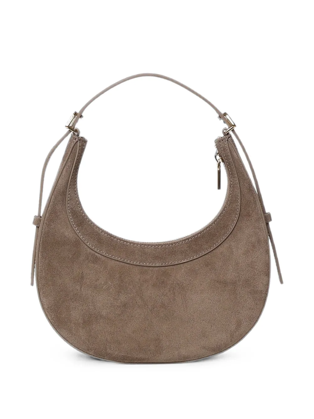 Coccinelle Whisper suède halvemaanvormige mini-shopper Bruin